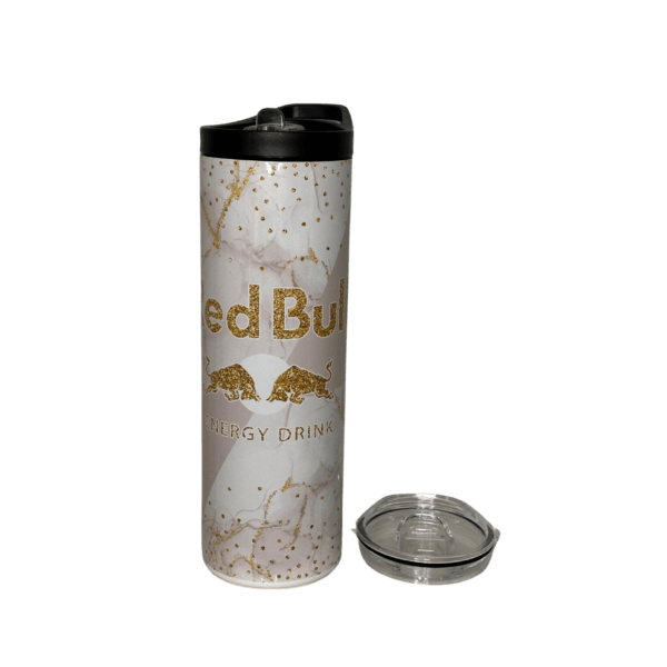 Drikkedunk - rb hvid/guld marmor