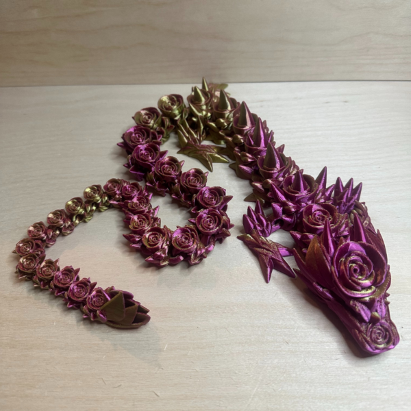 Rose dragon - 3D-printet drage