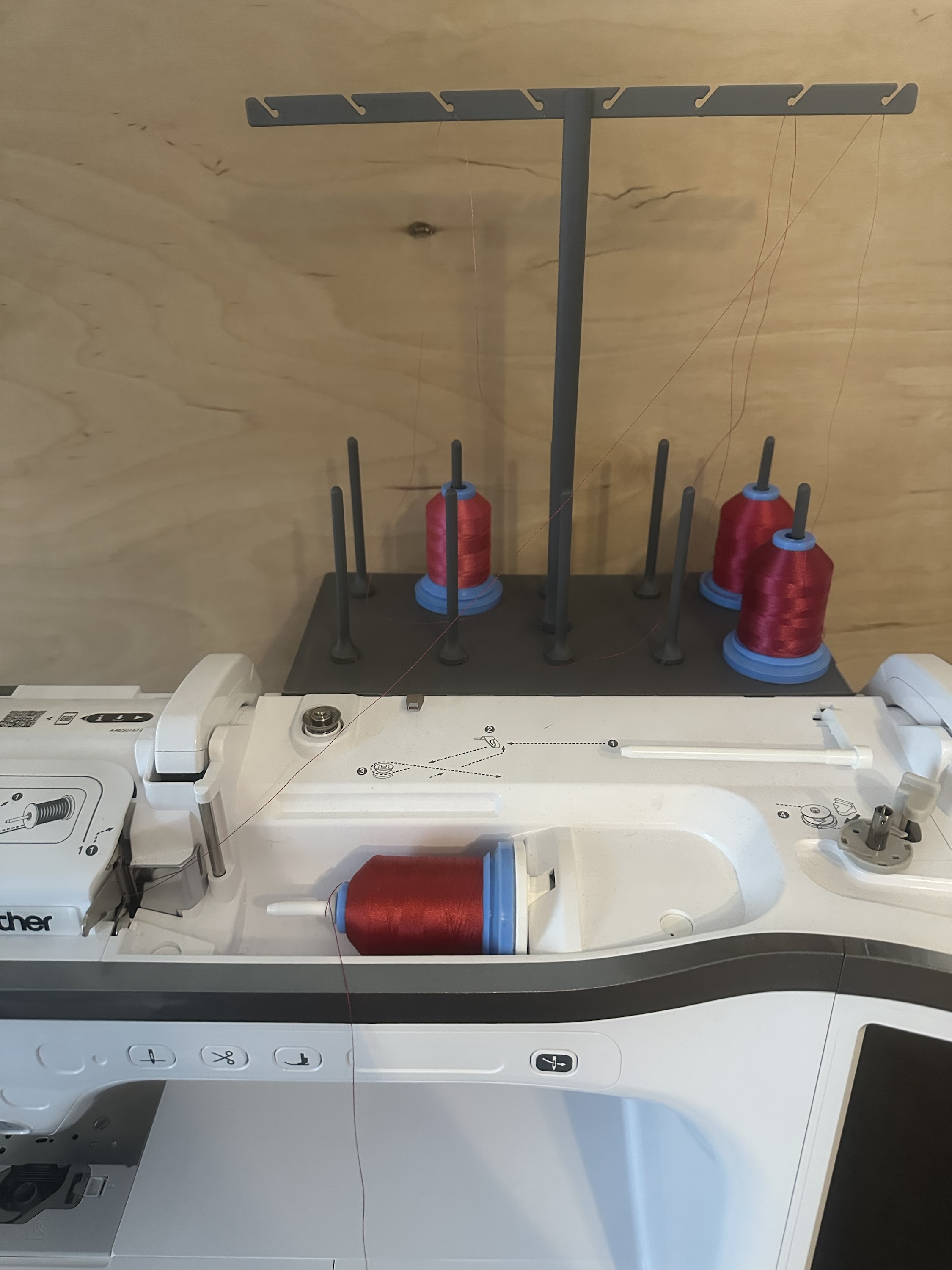 10 trådsholder til brother broderimaskine